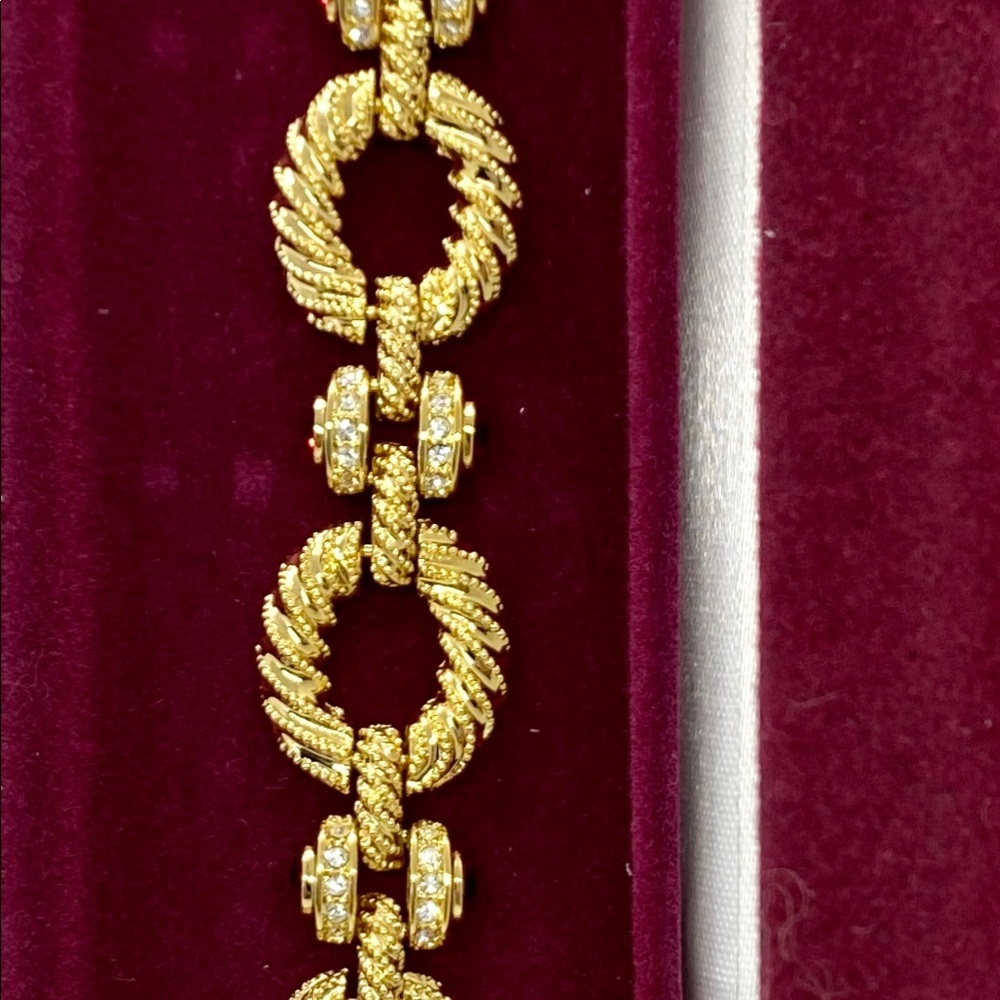 Jacqueline Kennedy Collection Ruby Red CZ Bracelet - Picture 2 of 3